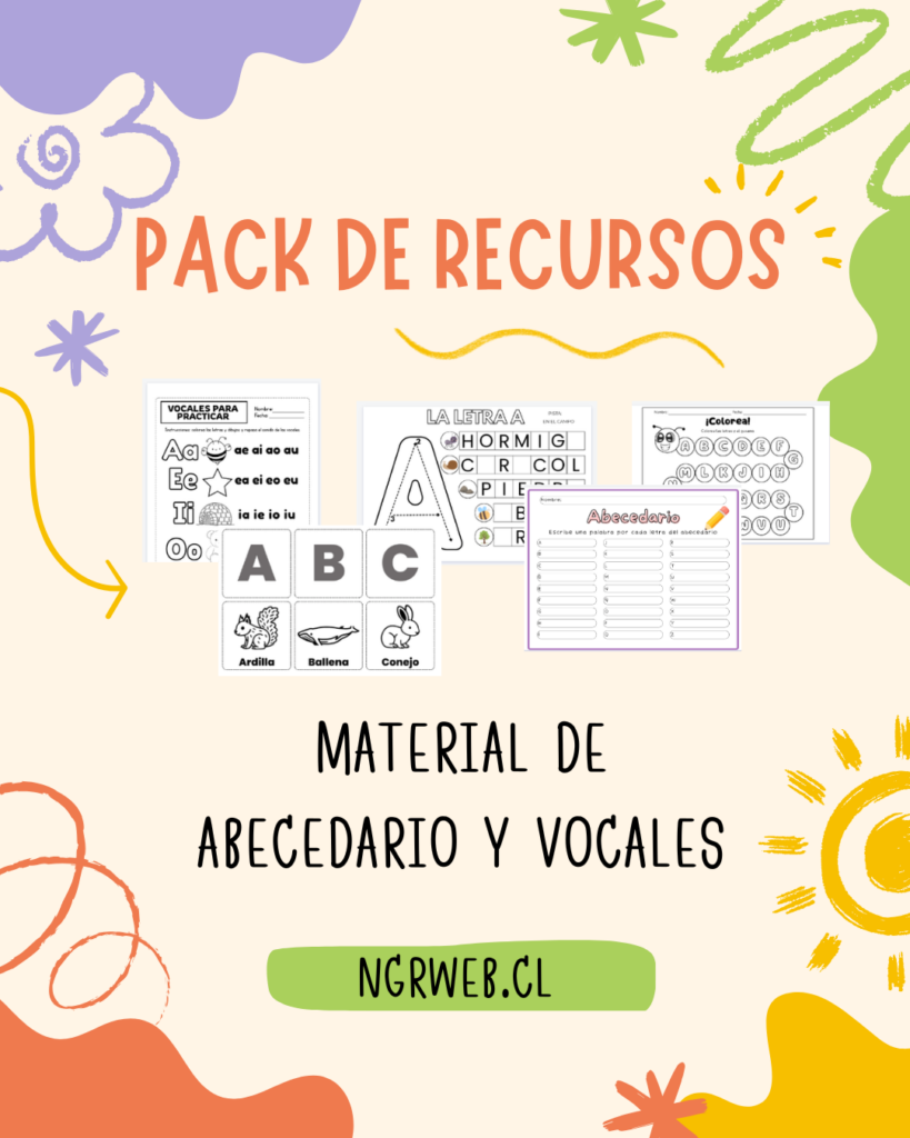 Pack de Material educativo Abecedario + Vocales