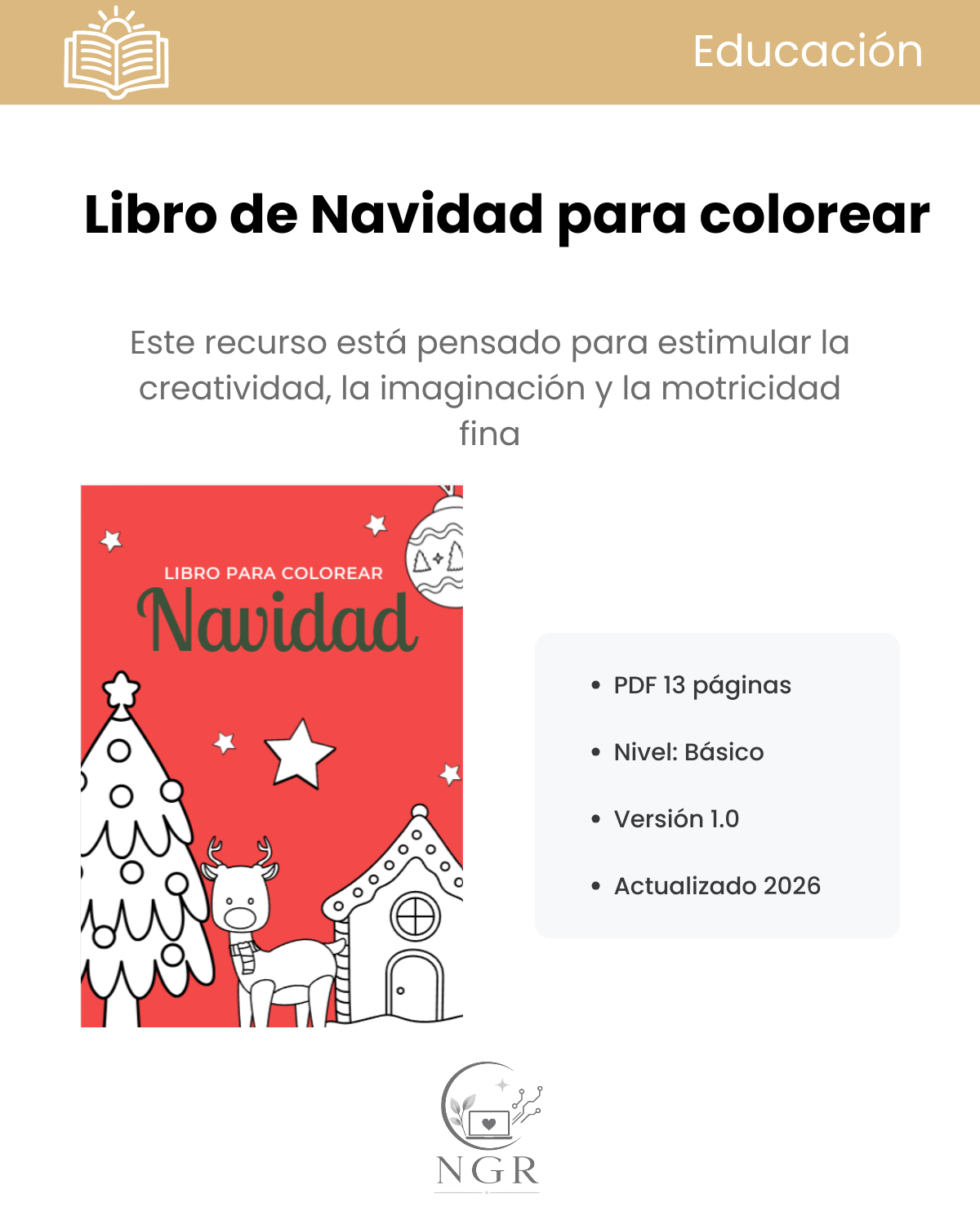 Libro de Navidad para colorear