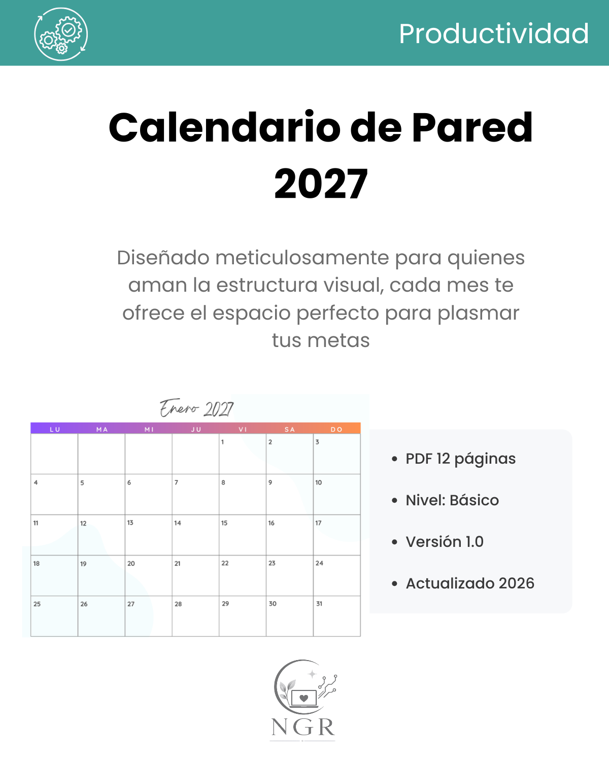 Calendario Organizador 2027